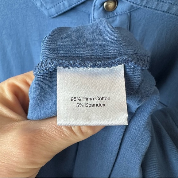 PETER MILLAR CROWN Blue Granite LAVA WASH JERSEY Men's Shirt XL - Picture 8 of 9